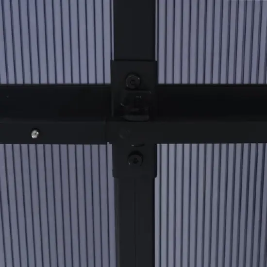 vidaXL Gazebo with Curtains - UV-Resistant PVC Roof - Aluminum and Steel Construction - Anthracite - 13.3'x9.6'x8' - Outdoor Event Shelter image {8}