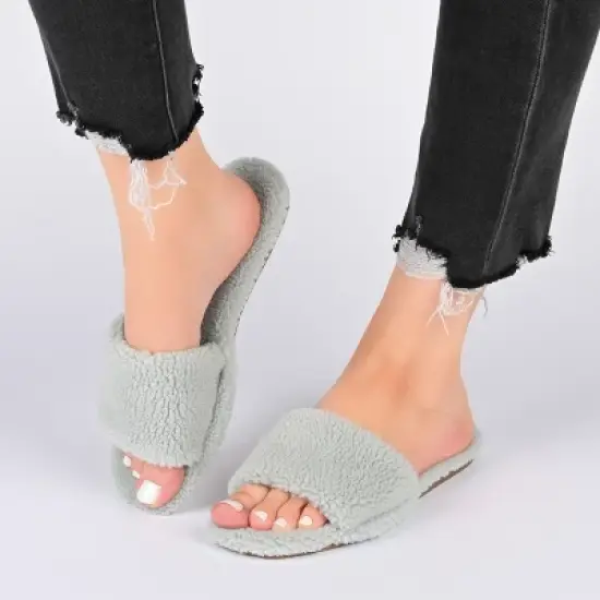 Journee Collection Women's Faux Fur Sunlight Slipper image {7}