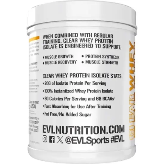 Evlution Nutrition Clear Whey Protein - 1.1lb image {3}