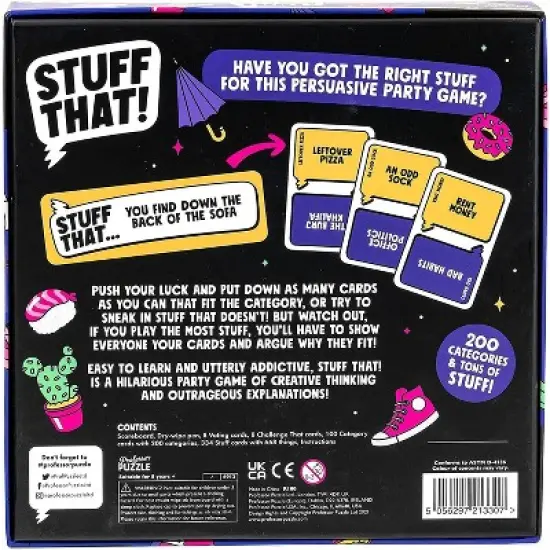 Professor Puzzle USA, Inc. Stuff That! | Family Friendly Card Game of Creative Thinking / Bluffing image {3}
