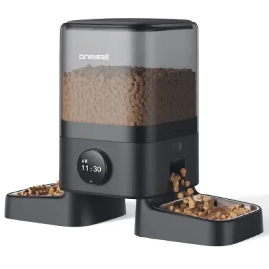 Oneisall PF09 Automatic Dog and Cat Feeder, 20 Cups/5L, Automatic Cat Food Dispenser, Indoor Use, Timed Pet Feeder for Dry Food image {9}