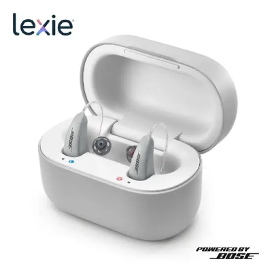 Lexie B2 OTC Hearing Aids Powered by Bose - Rechargeable Self-fitting OTC Hearing Aids for Adults and Seniors| High-Quality Audio (Light Gray) image {7}