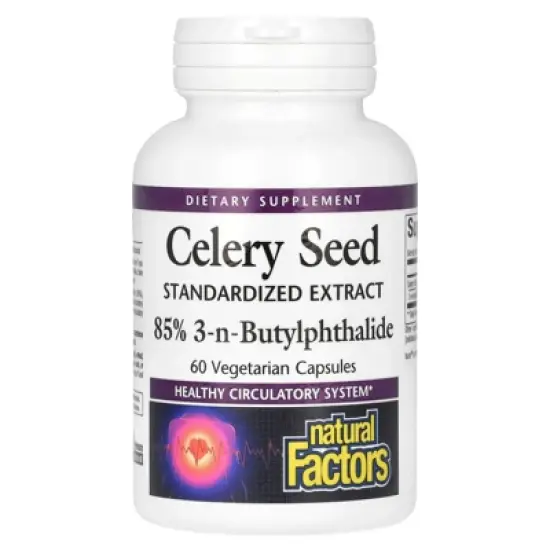 Celery Seed Extract by Natural Factors, Herbal Supplement for a Healthy Circulatory System, 60 Capsules image {3}