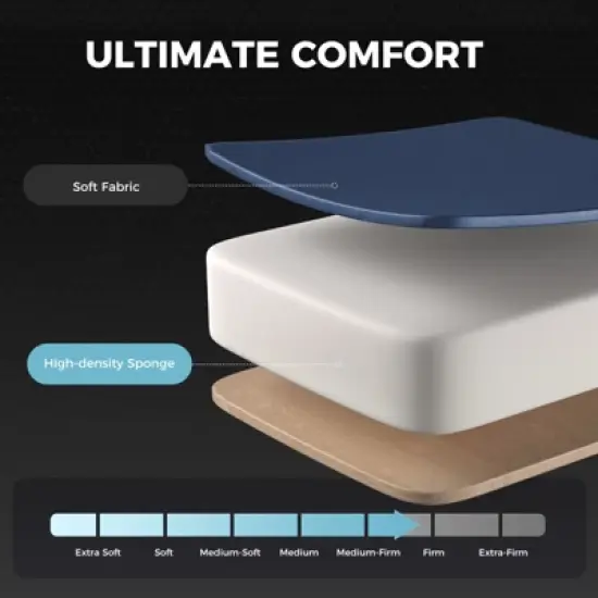 GTPLAYER Fabric Gaming Chair with Footrest and Lumbar Support, Height Adjustable Computer Chair with Headrest image {6}