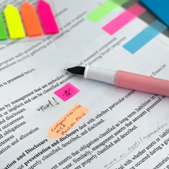 Wrapables 500pcs Transparent Sticky Notes Set, Memo Note Pads, Book Tabs, Page Markers, Sticky Notes, School and Office Supplies image {3}