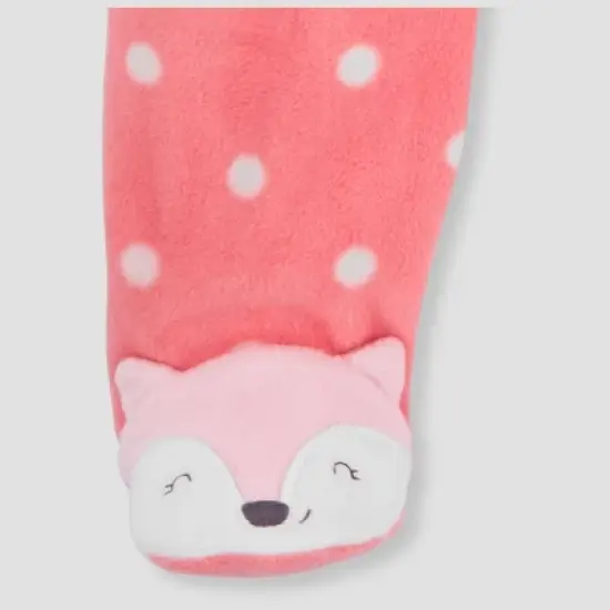 Carter's Just One You&reg; Baby Girls' 2pk Fleece Sleep N' Play - Green/Pink image {2}