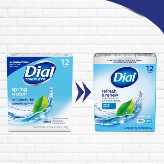 Dial Antibacterial Bar Soap - Spring Water - 4oz/32pk image {2}