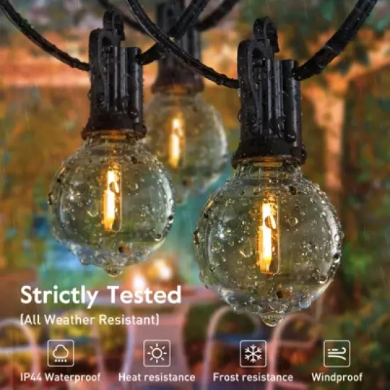Itopfox Outdoor String Lights - Waterproof LED Globe Patio Lights 30 Ft with Shatterproof Bulbs Connectable Hanging Light for Backyard, Bistro, Porch image {4}