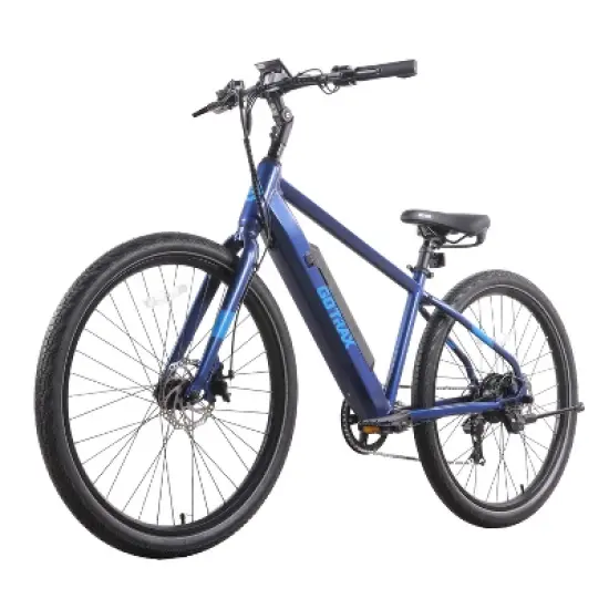 GOTRAX Adult Transfer 27.5" Step Over Electric Hybrid Bike image {6}
