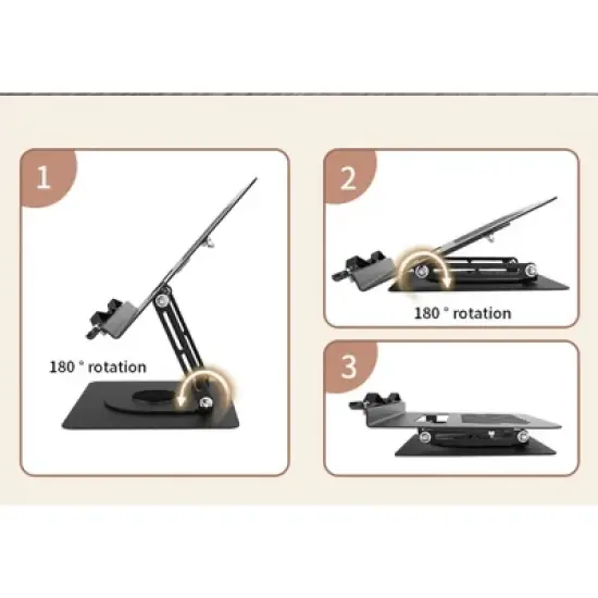Scarlet Scope 360&iexcl; Rotating Adjustable Metal Cookbook Stand image {3}