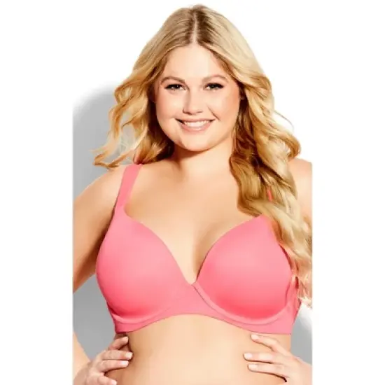 Women's Plus Size Fashion Plunge Bra - tea rose | AVENUE image {10}