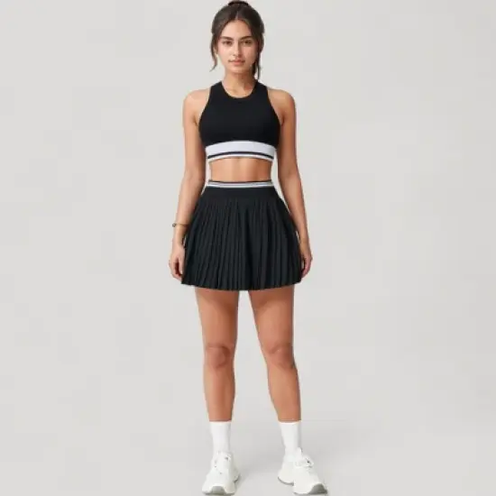 Anna-Kaci Active Women's Pleated Tennis Skirt with Built-In Shorts and Side Pocket for Sporty Style and Functional Movement image {1}