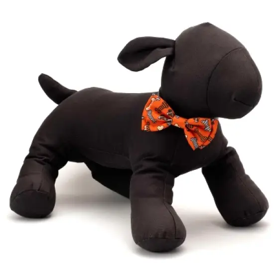 The Worthy Dog Halloween Bones Bow Tie - Adjustable Pet Collar Accessory image {2}
