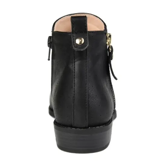 Journee Collection Womens Ellis Inside Zip Stacked Heel Booties image {2}