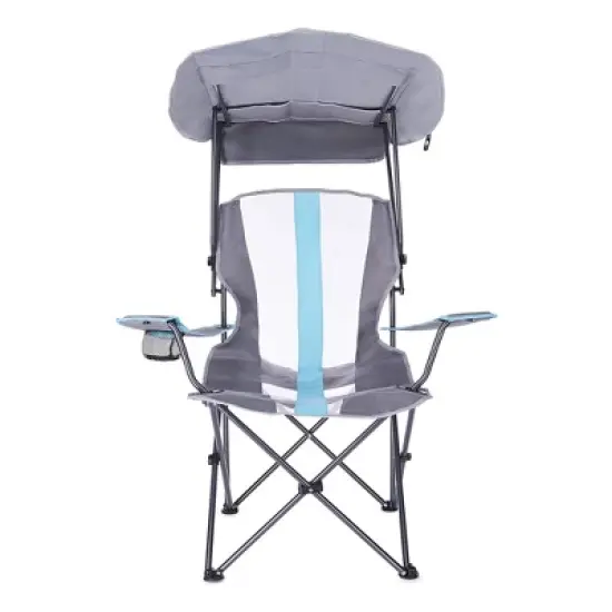Kelsyus Premium Portable Camping Folding Outdoor Lawn Chair w/ 50+ UPF Canopy, Cup Holder, & Carry Strap, for Sports, Beach, Lake, Pool image {3}