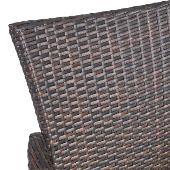 Dexmalle Outdoor Multibrown PE Wicker  Chairs (Set of 2) image {9}