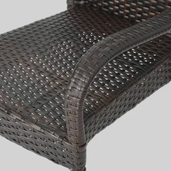 Grant 5pc Wicker Patio Dining Set- Brown - Christopher Knight Home image {4}