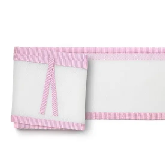 BreathableBaby Breathable Mesh Crib Liner - Classic Collection - Rose Seersucker image {1}