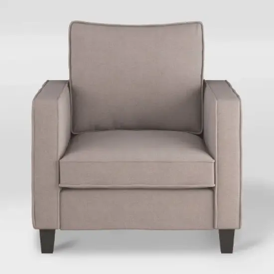 2pc Georgia Fabric Loveseat and Accent Chair Set Taupe - CorLiving image {2}