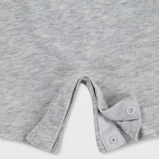 Levi's&reg; Baby Girls' Ruffle Sleeve Romper - Light Gray Heather image {3}