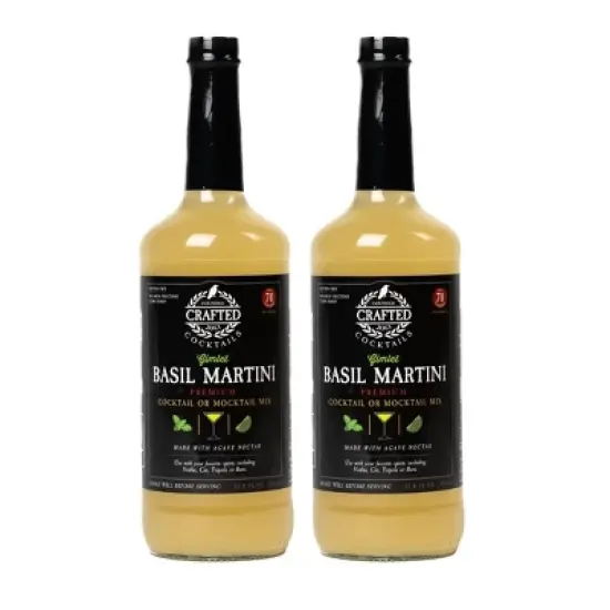 Crafted Cocktails Basil Martini Gimlet Mix: 2 Pack&nbsp; 60 Calories, Handcrafted with Agave, Lime and Basil&nbsp; Effortless Mixology with Gourmet Flavor image {9}