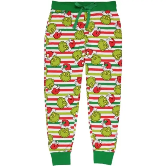 Dr. Seuss Womens' The Grinch Who Stole Christmas New Nice Lounge Pajama Sets image {3}