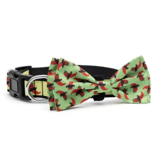 The Worthy Dog Chili Pepper Adjustable Bow Tie Accessory image {1}
