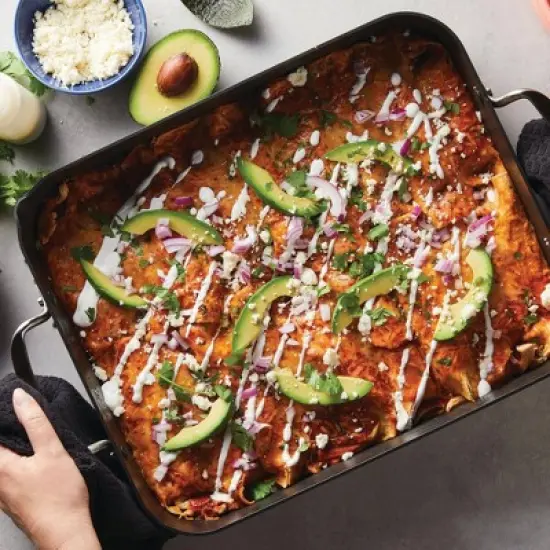 KitchenAid Hard Anodized Induction 13"x15.75" Roaster with Nonstick Rack: Turkey Roasting Pan, Oven-Safe, Matte Black image {11}