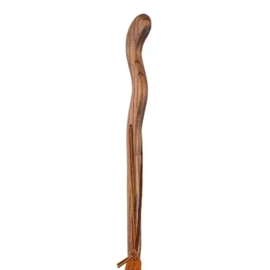 Brazos Twisted Fitness Walker Brown Wood Walking Stick 55 Inch Height image {2}