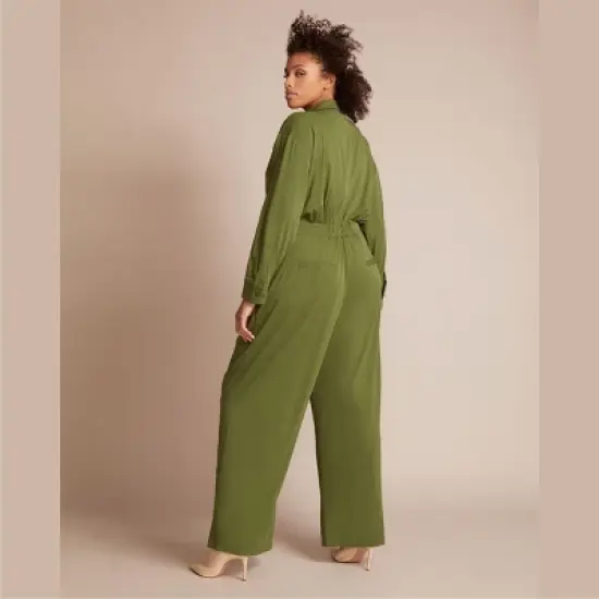 11 Honore Collection Women's Woven Stretch Challis Jumpsuit image {2}