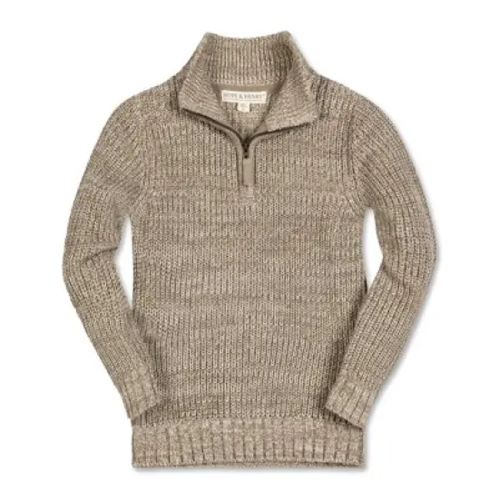 Hope & Henry Boys' Long Sleeve Half Zip Pullover Sweater, Infant image {6}