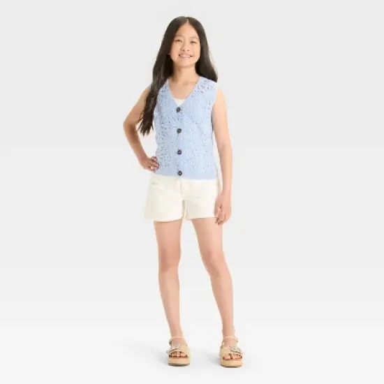 Girls' Open Work Sweater Vest - art class&trade; image {2}