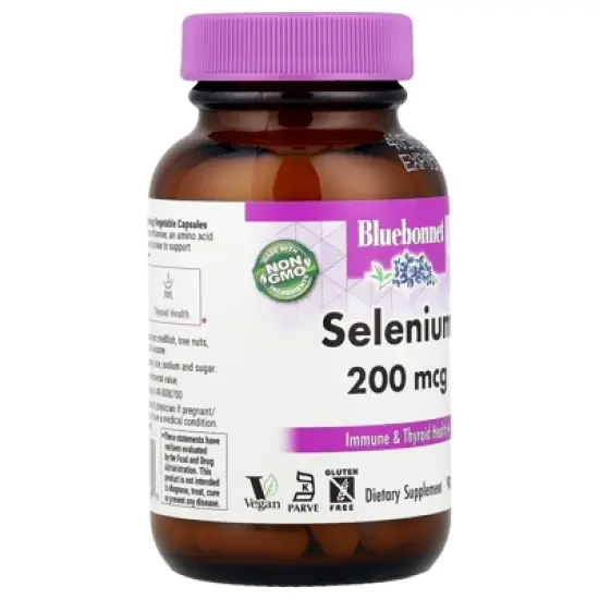 Bluebonnet Nutrition Selenium, 200 mcg, 90 Vegetable Capsules image {3}