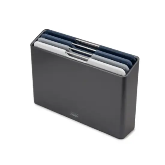 Joseph Joseph Folio 4pc Chopping Board Set Graphite: Dishwasher-Safe Cutting Boards, Polypropylene & Stainless Steel image {3}
