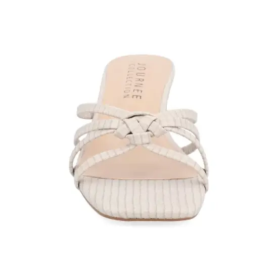 Journee Collection Womens Blayke Multi Strap Slip On Wedge Sandals image {5}