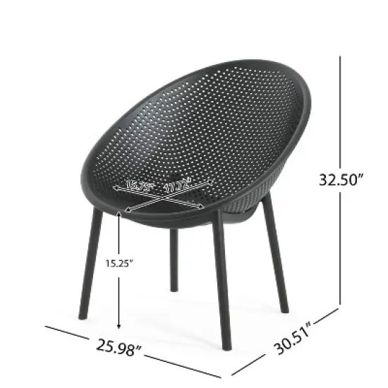 Christopher Knight Home Robles 2pc Polypropylene Accent Chairs image {2}