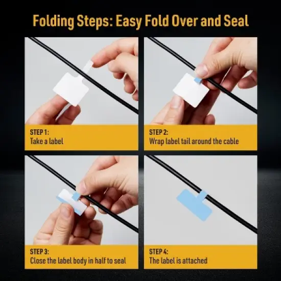 Avery Cable Labels, T-Style, 1.25" x 2",  8 Colors, 240ct (61542) image {3}