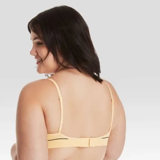 Hanes Originals Women's Ribbed Seamless Triangle Bra MHB005 - Gold image {2}