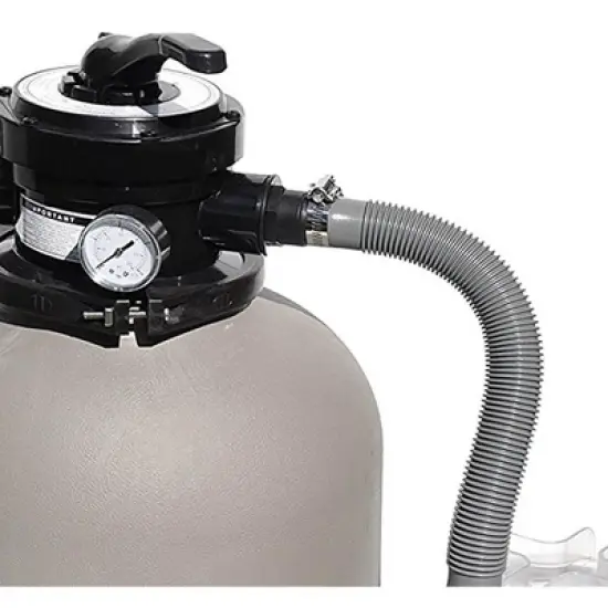 Swimline 71405 HydroTools 14" A/G 0.5 HP Sand Filter Combo Pool Cleaning System Pump for Above Ground Pools with 4 Way Function Valve - White image {5}