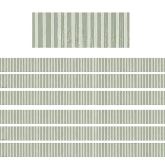 Teacher Created Resources&reg; Classroom Cottage Sage Green Stripes Straight Border Trim, 35 Feet Per Pack, 6 Packs image {4}