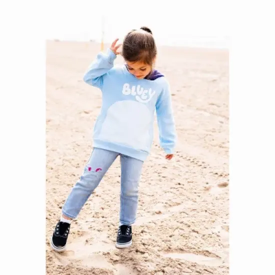Bluey Bingo Dad Mom Fleece Matching Family Cosplay Pullover Hoodie Infant to Little Kid image {1}
