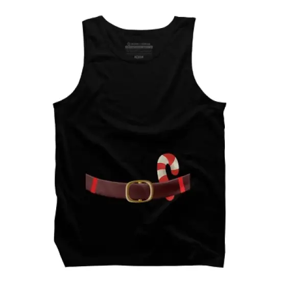 Men's Design By Humans Christmas Candy Cane Belt By BenX Tank Top image {4}