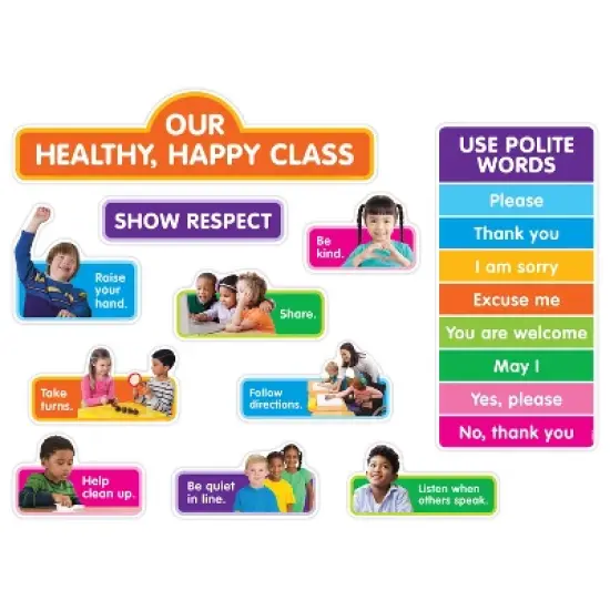 Scholastic Teaching Solutions Our Healthy, Happy Class Bulletin Board Set image {3}