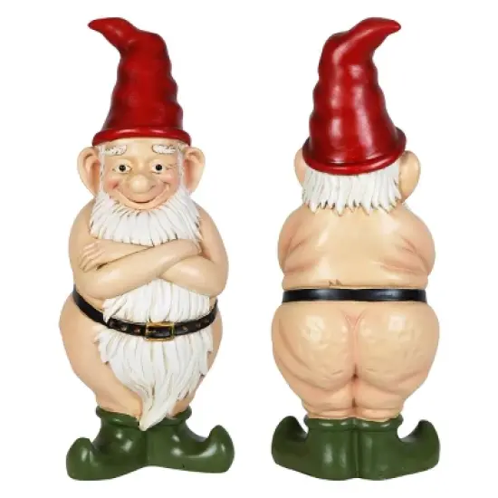 13.7" Resin Naked Ned Garden Gnome - Exhart image {10}