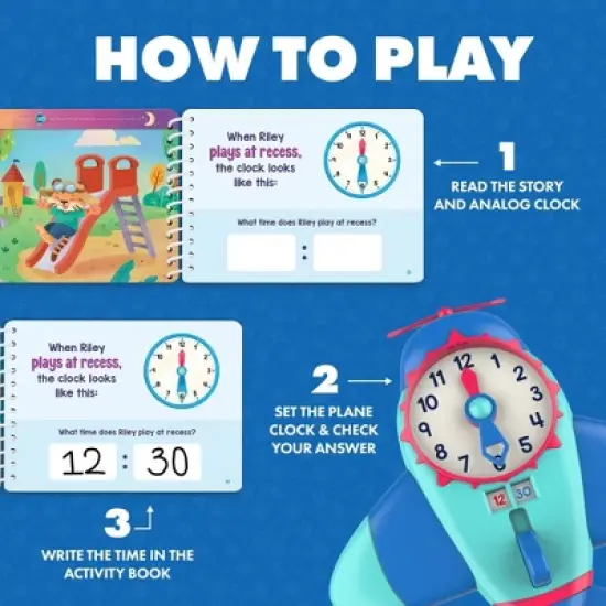 Educational Insights Time to Learn Telling Time Activity Set: Teaching Aid for Preschool & Elementary Grades image {3}