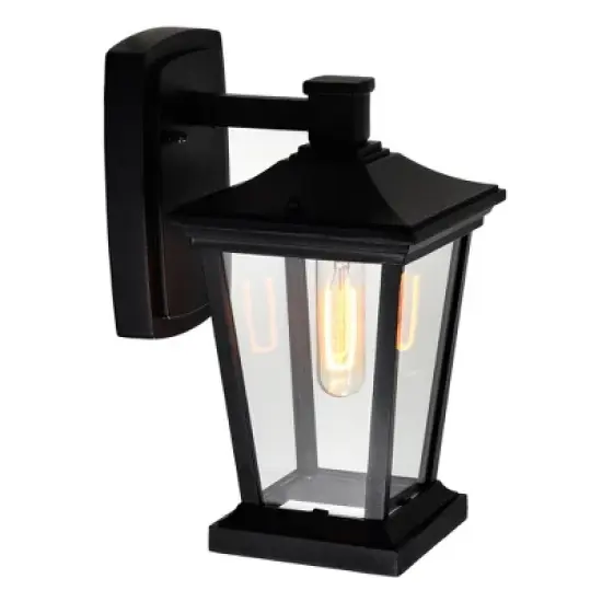 CWI Lighting,Leawood 1 Light Black Outdoor Wall Light image {2}