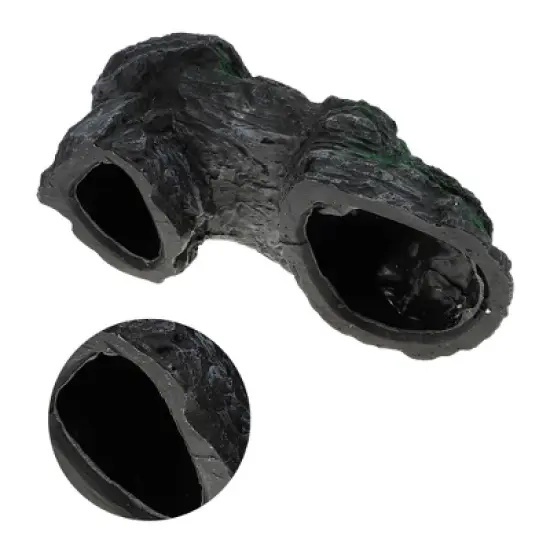 Unique Bargains Resin Tortoise Rock Turtle Basking Platform 10.8"x5.4"x3.6" Black Green 1 Pcs image {4}