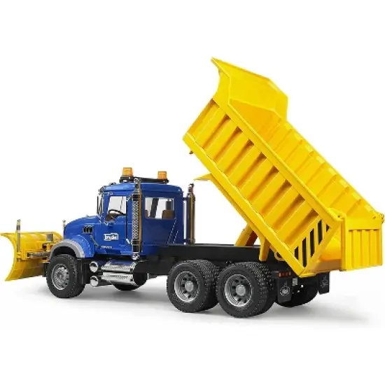 Bruder MACK Granite Dump Truck with Snow Plow Blade and Light & Sound Module image {3}