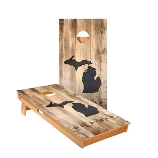 Skip's Garage | Michigan Rustic Cornhole Boards - ACA Star Series image {3}