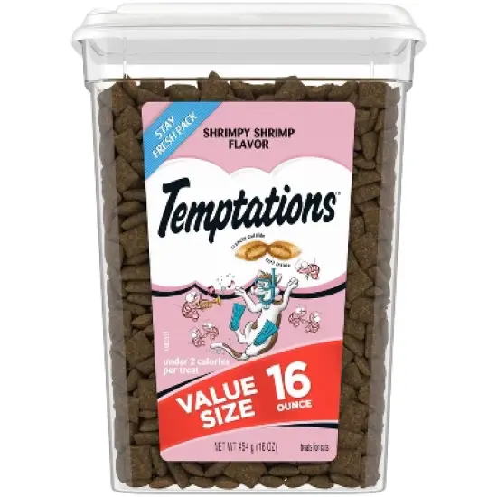 Temptations Classic Shrimpy Shrimp and Seafood Flavor Crunchy Cat Treats - 16oz image {11}